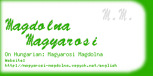 magdolna magyarosi business card